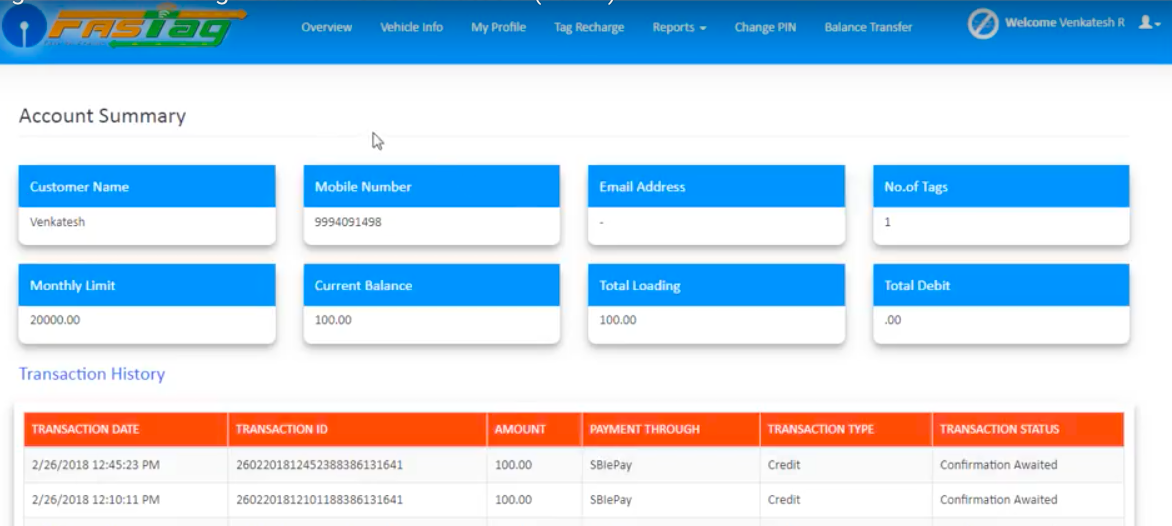 How To Recharge Sbi Fastag Online How To Login To Sbi Fastag